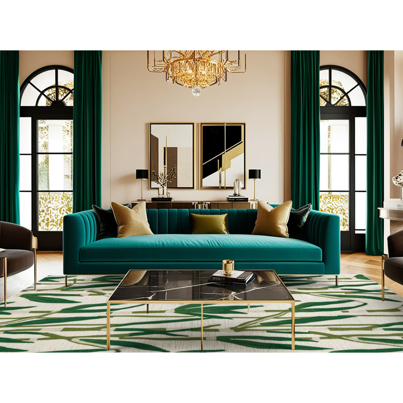  Tapis lavable Ramps Wild Poireaux, Rectangle de 5 pi x 8 pi