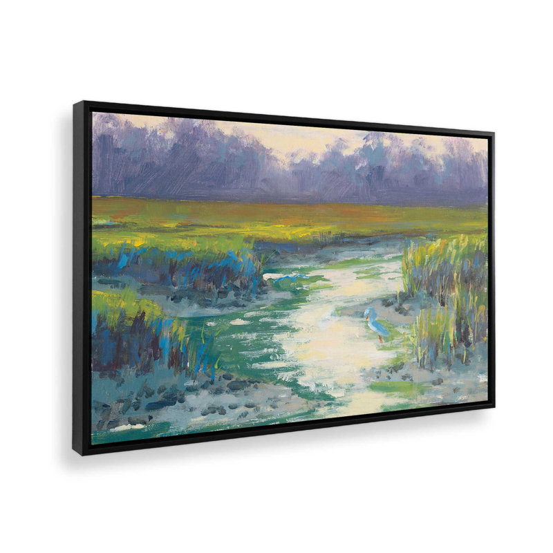 Reproduction d'art sur toile, "Morning visiteur" par Carson, Noir, H 36 po x l 48 po, Cadre flottant