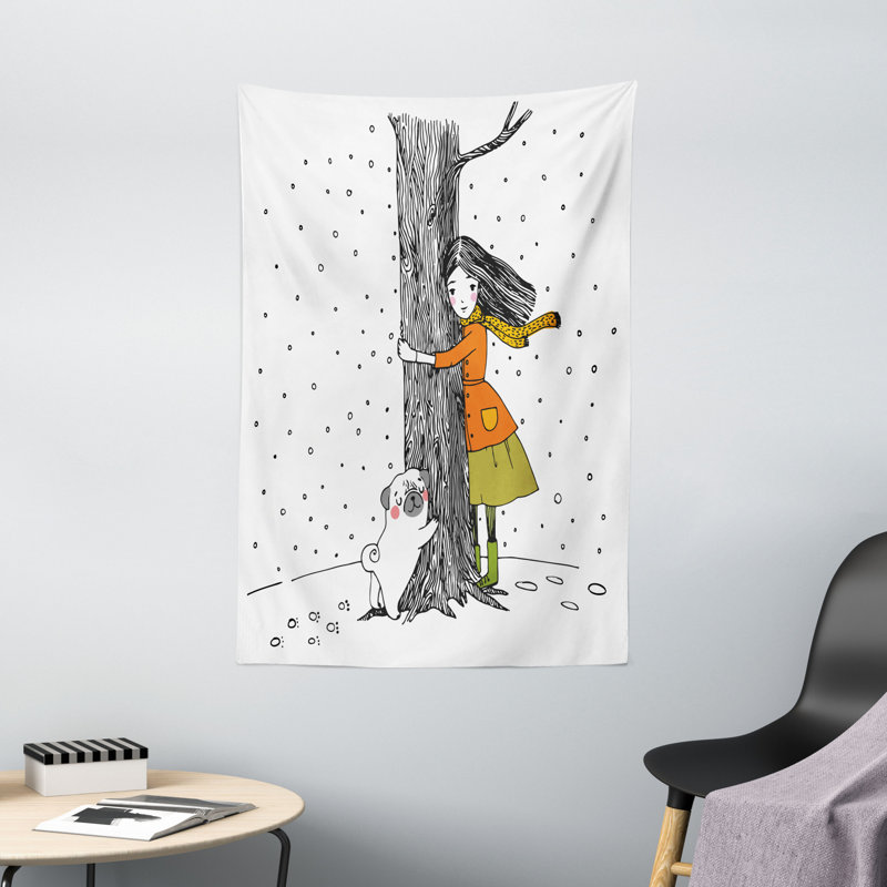 Tapisserie pour chien en polyester, H 60 po x l 40 po