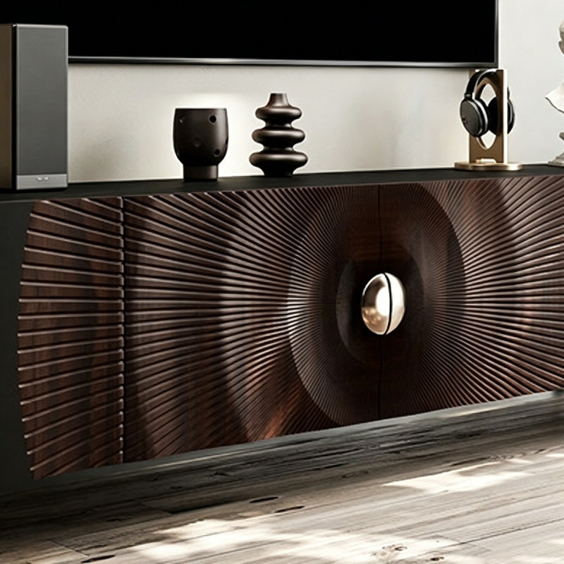 Meuble télé italien, Black/Nut Brown