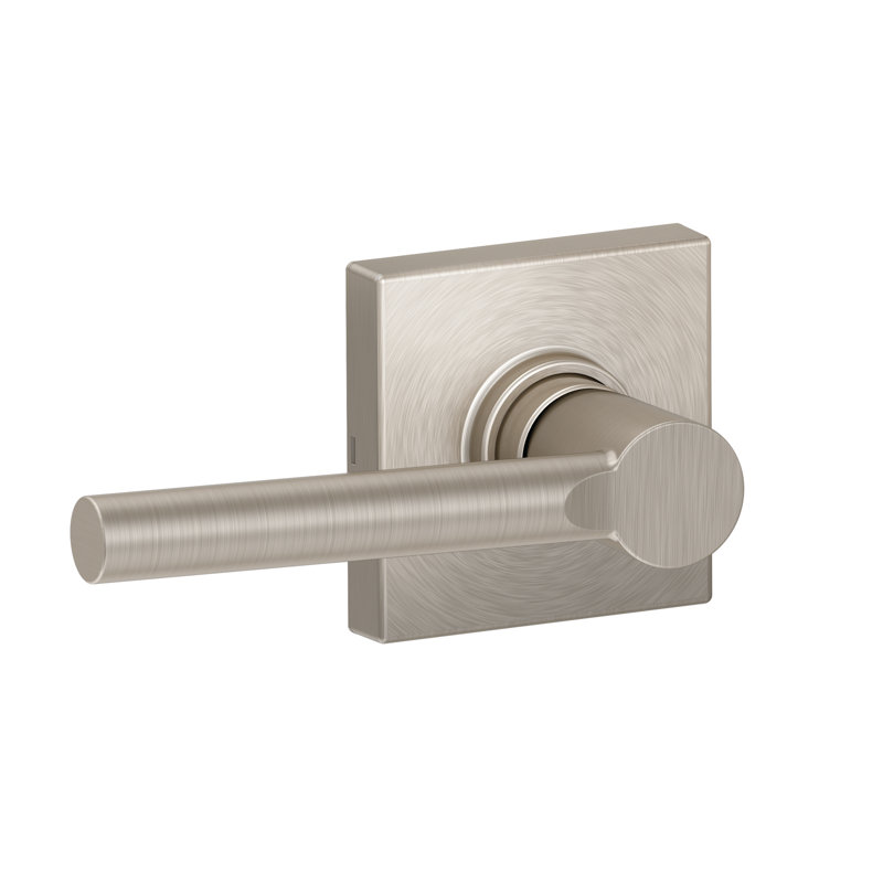 J Series Broadway Lever Hall and Closet Lock with Collins Trim, Satin Nickel