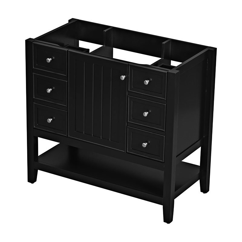 35.50'' Single Bathroom Vanity Base Only, Black