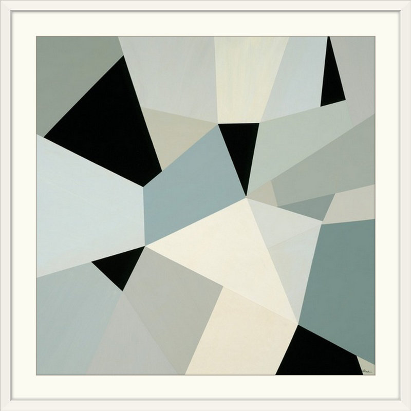 Brittiny «Adapt II» par Reproduction d'art, H 38 po x l 38 po x P 1 po, Cadre blanc
