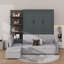 Grand lit escamotable avec canapé et unité de rangement-2024537064