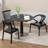Black Round Solid Wood Dining table-713013303
