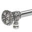 Juliane Grace 18 inches c.c. with 5/8 smooth center long pull large finial with 65 Swarovski Clear & Aurore Boreale Crystals with center brace in Chalice-318642491