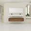 Meuble-lavabo mural de 60 po avec lavabo en résine, tiroirs à fermeture en douceur et conception flottante pour salle de bain moderne