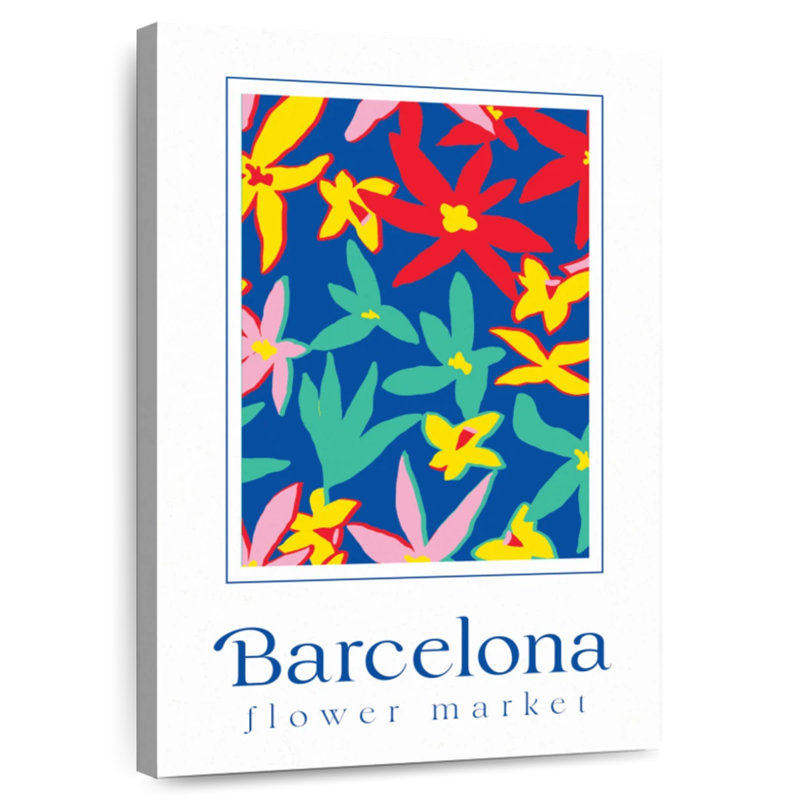 Affiche du marché aux fleurs Harnek Barcelona, H 24 po x l 16 po