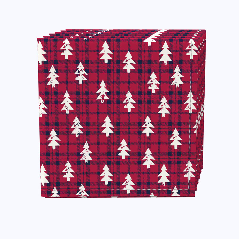 Cristinia 100% Cotton Plaid Square Napkin