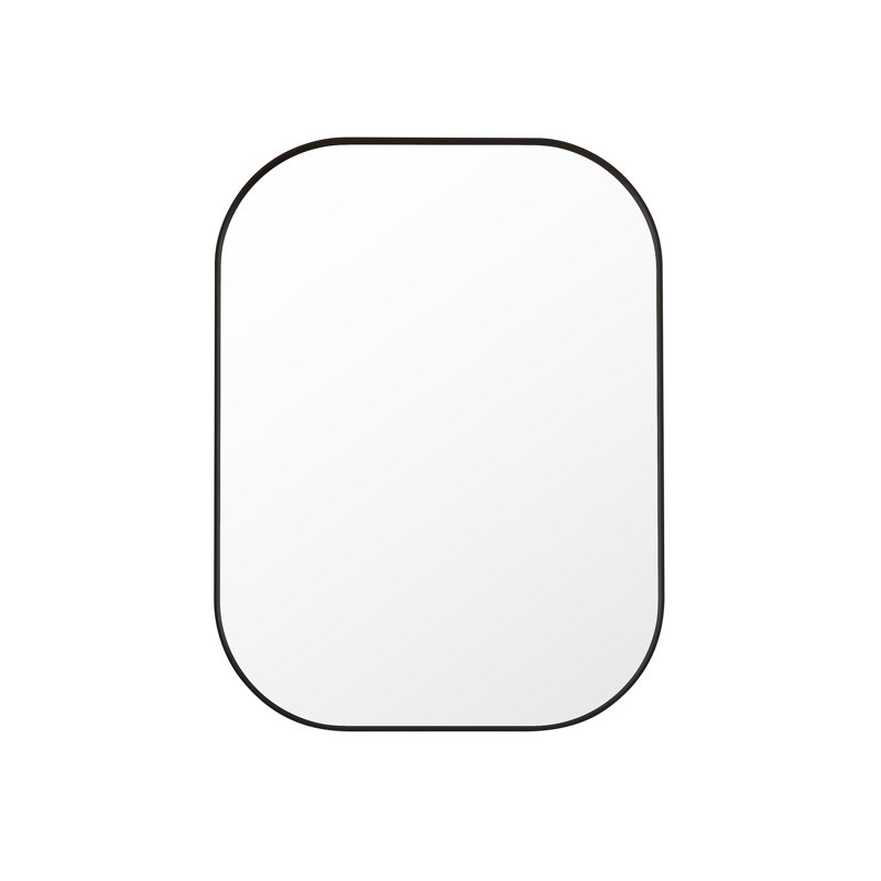 Miroir mural Trielle, 31,5 po x 24 po, Noir mat