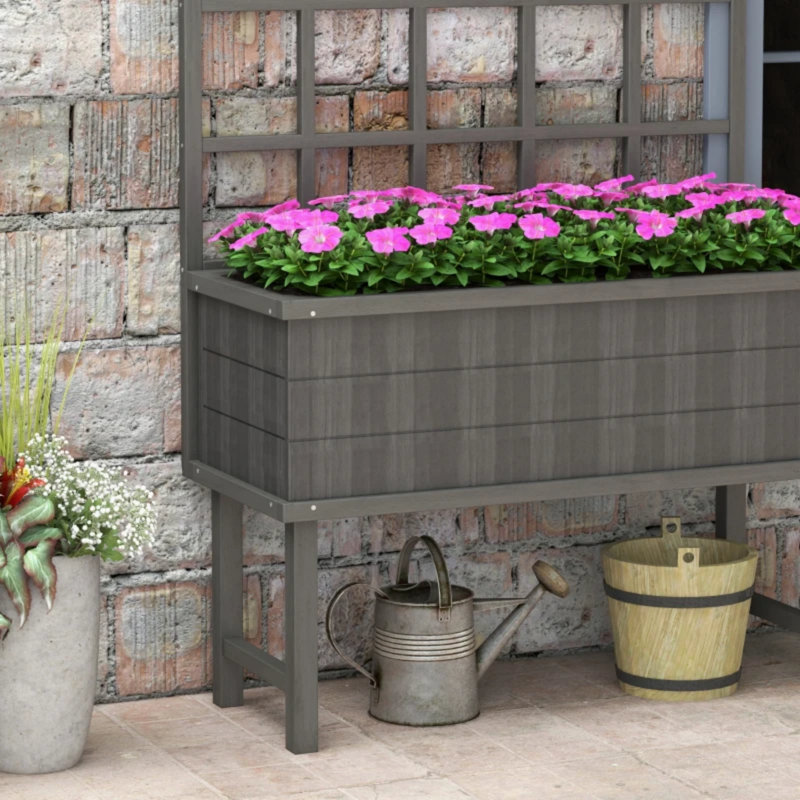 Elevated Planter, Grey