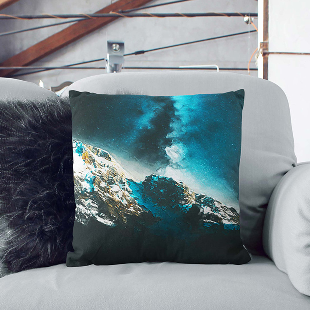 Explosion of Stars Above the Mountains Cushion with Filling