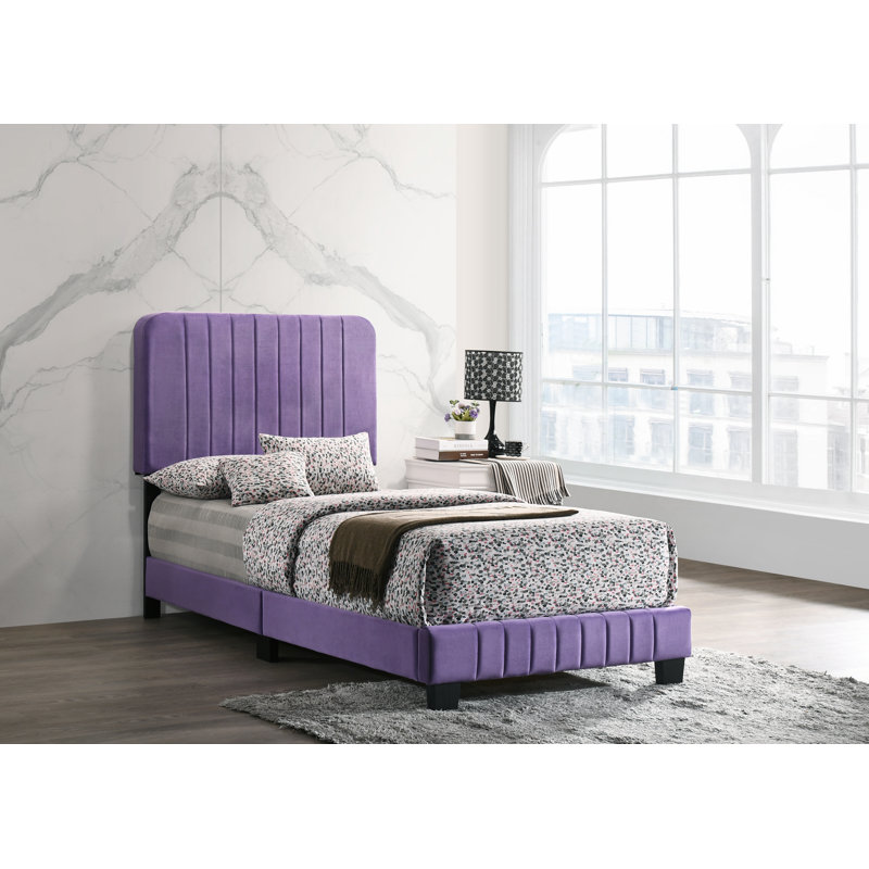 Lit contemporain pour le confort, Lit simple, Mauve