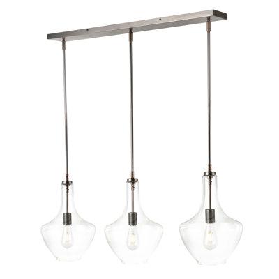 Luminaire suspendu pour îlot de cuisine 3 lumières Cammie