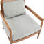 De 2 fauteuils de style Mid-Century moderne avec structure en bois de noyer massif, dossier et sièges grisâtre de soutien pour se détendre à la maison 26,6 po
