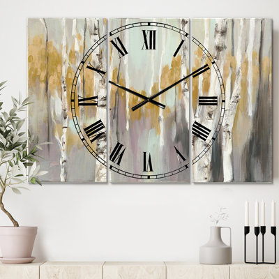 Horloge murale surdimensionnée 3 panneaux Swigart