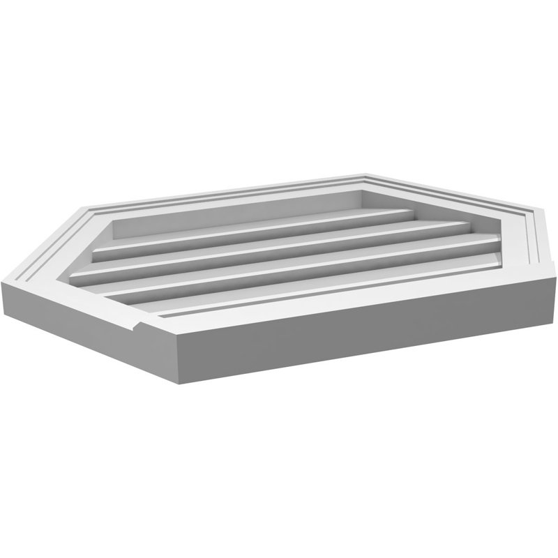 Évent horizontal fonctionnel à pignon en uréthane à surface horizontale Signature, H 18 po x l 26 po x P 2 po