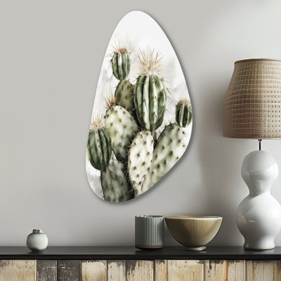 Décoration murale irrégulière en forme de cactus vert