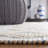 Antwoin Hand Woven Wool/Cotton Geometric Rug in Blue/Ivory-560567027