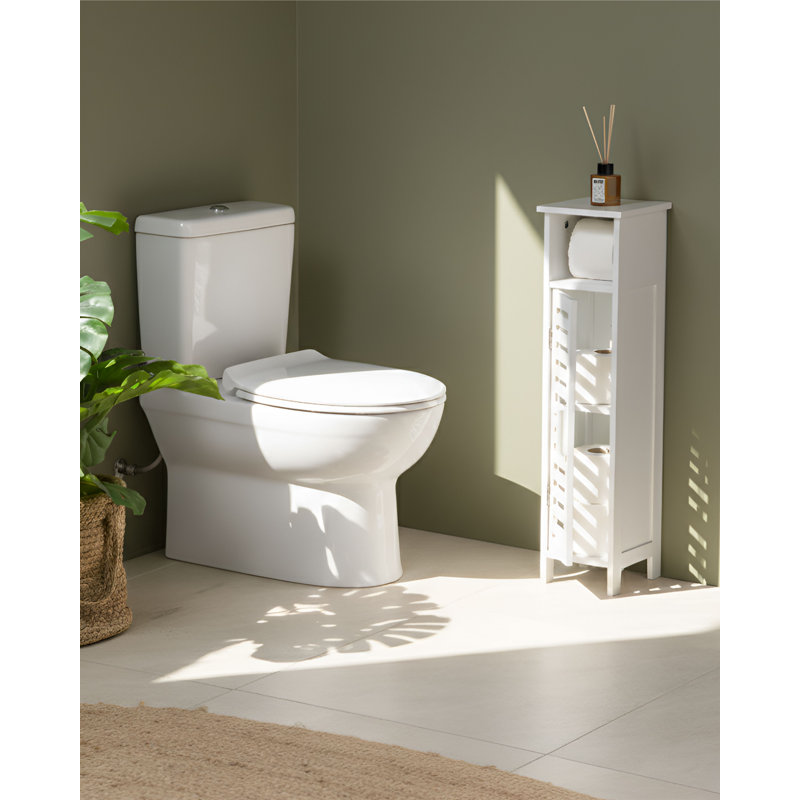 Toilet Paper Cabinet Olathe Bamboo Wood, Natural