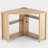 Corner Desk With Power Outlets and 3-Color Sensor Lights For Small Space-1451465162
