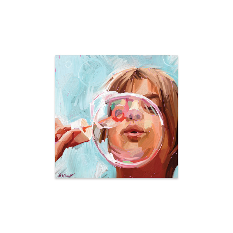 Blowing Bubbles Print On Acrylic Glass, 24" H x 24" W x 0.25" D