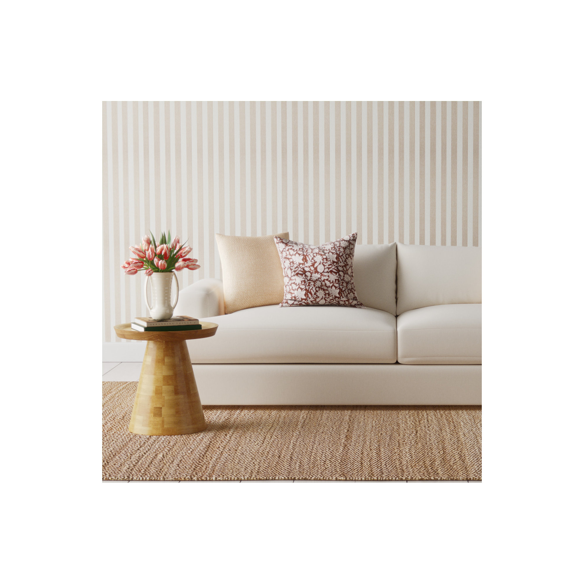 Cayden 96'' Upholstered Sofa, Nomad Snow Crypton® Chenille