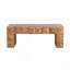 Table basse rectangulaire en bois massif et panneau de fibres à densité moyenne 47,24 po