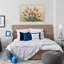Décoration de chambre à coucher rétro vintage, art mural en bois à l'arrière, 24 x 36
