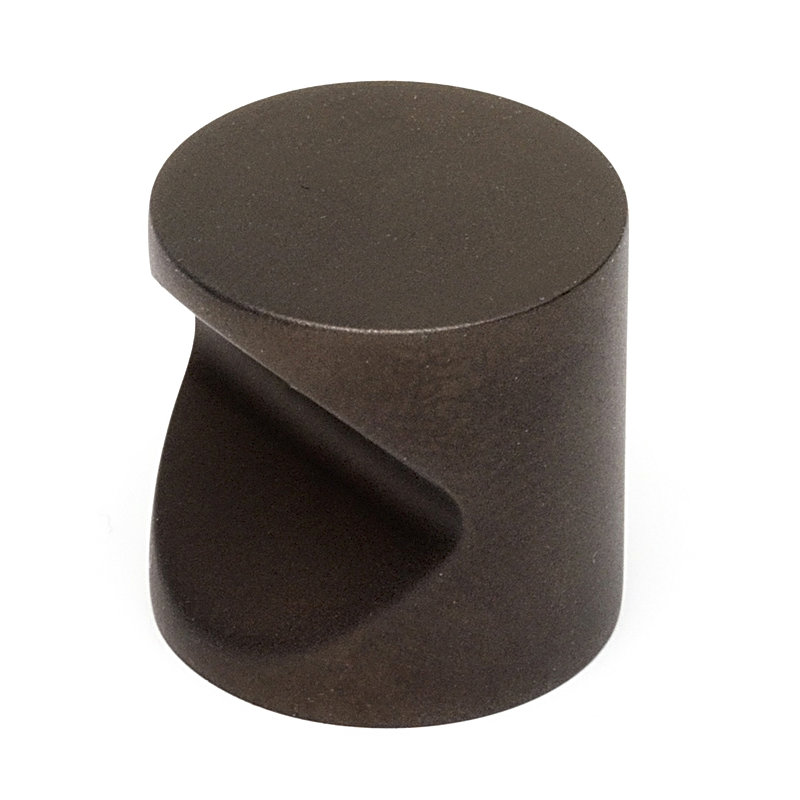 Contemporary I Cylindrical Knob, Matte Black, 0.75" H x 0.75" W x 0.75" D
