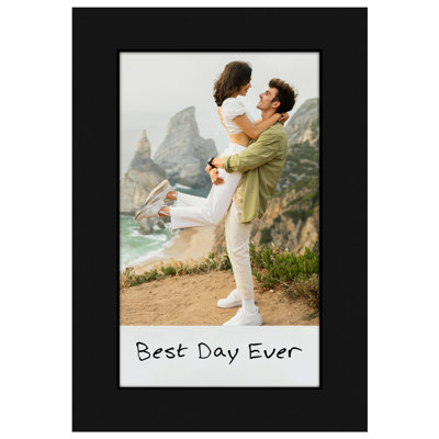Americanflat 2x3 Picture Frame - Instant-Print Photos - Polished Crystal-Clear Glass - Black
