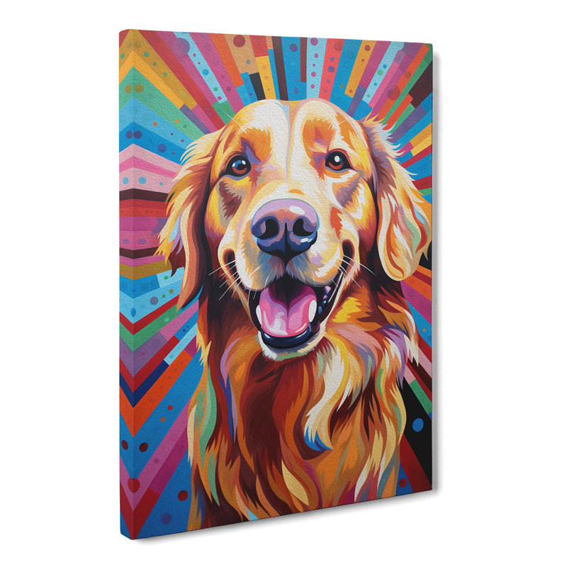 Golden Retriever Op No.3 - Print, 76cm H x 50cm W x 3cm D