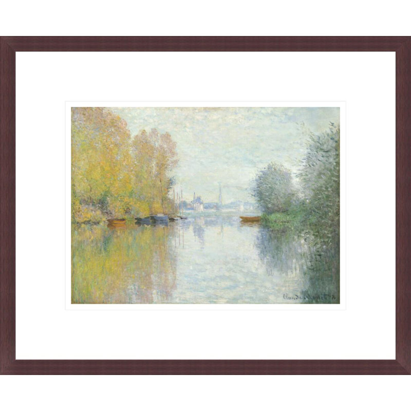 «Autumn on the Seine Argenteuil» par Claude Monet, impression giclée encadrée, H 13,75 po x l 16,67 po