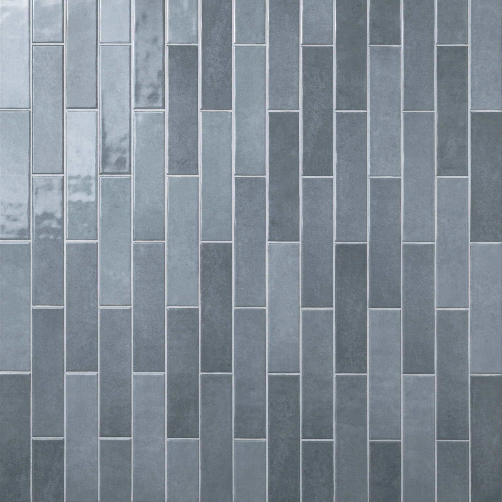 Renzo Ceramic Subway Wall Tile, Denim