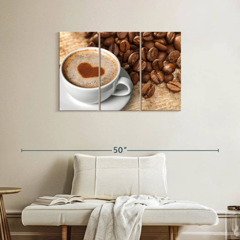 Yarlin Heart Coffee, 24" H x 38" W