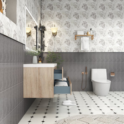 Cresco 59'' Single Bathroom Vanity with Acrylic Top
