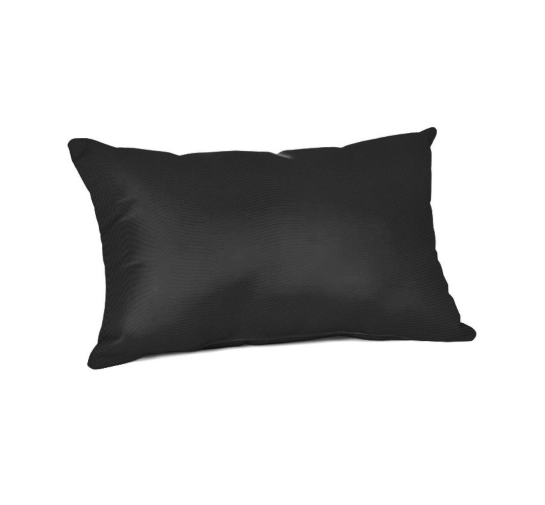 Casual Cushion Sunbrella ® Fabric 1-Piece Indoor/Outdoor Lumbar Pillow, 19"W x 12"L Thomasville At Home Color/Pattern: Canvas Black Sunbrella®