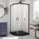 Prime 36" W x 36" D x 74.75" H Semi-Frameless Round Sliding Shower Enclosure with Base Included