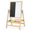 Chevalet en bois pour enfants, chevalet d'art à double face avec tableau blanc et tableau noir, finition bois naturel