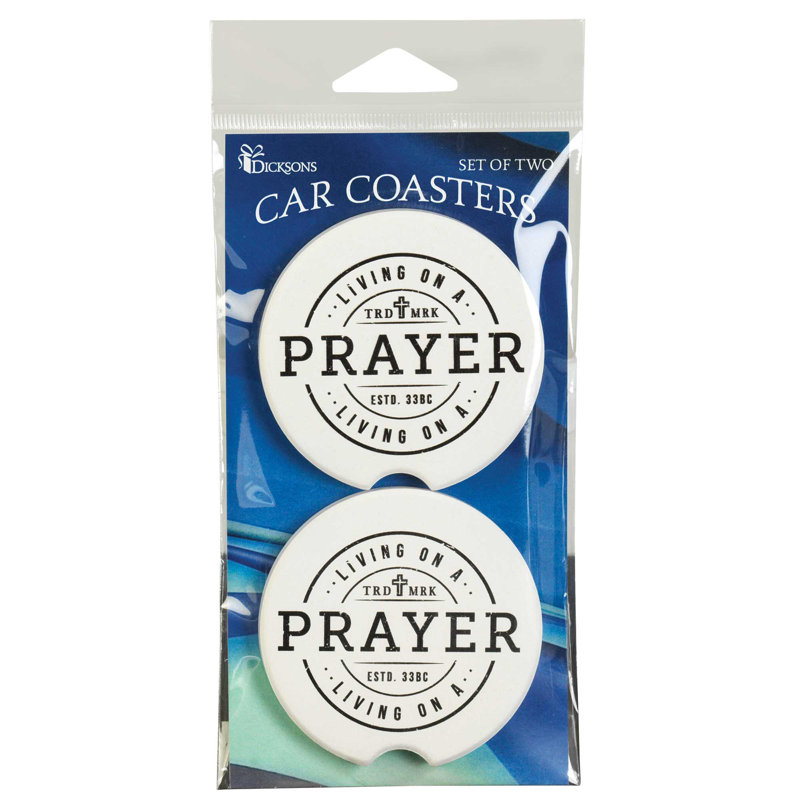 Ceramic Round 2 Piece Car Coaster Set