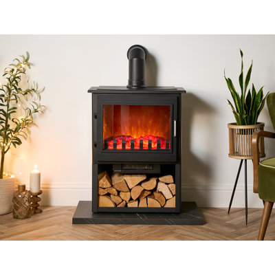 Belfry Heating 60cm W Black Electric Stove
