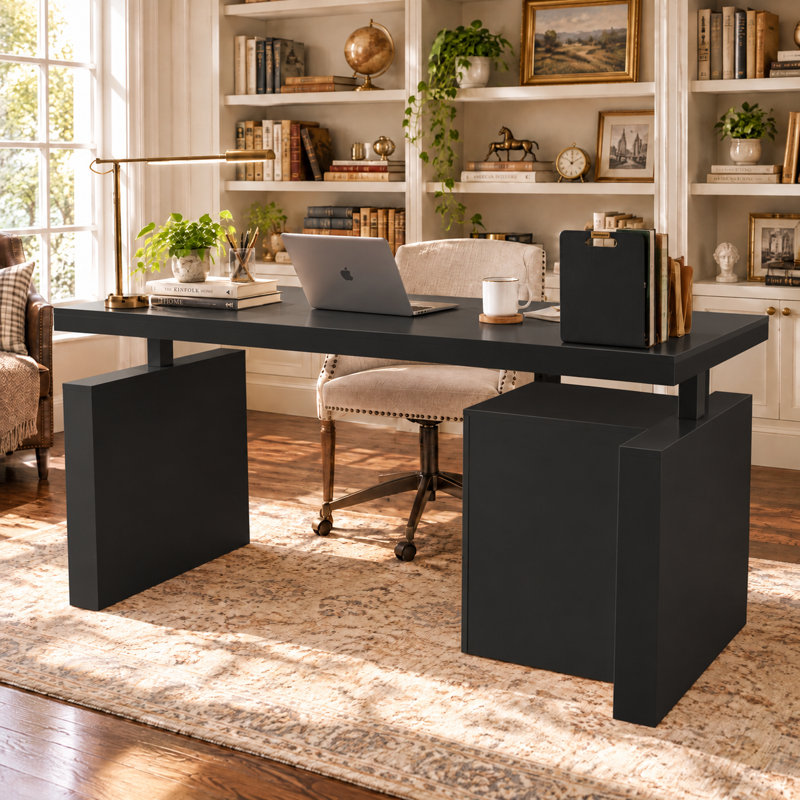 70.9" W L-Shaped Electric Standing Desk with 4 Height Presets, Side Storage Cabinet and Drawer, Black