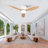 42-Inch Ceiling Fan With Light, Ultra-Slim Flush-Mount Design, 3 Abs Plastic Blades, Remote Control Included, 6-Speed Adjustment, Reversible Dc Motor, Quiet Operation, Ideal For Bedrooms, Indoor/Outdo