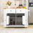 48 inch Kitchen Island with Drop Leaf,Power Outlet and 5 Open Side Racks-743137522