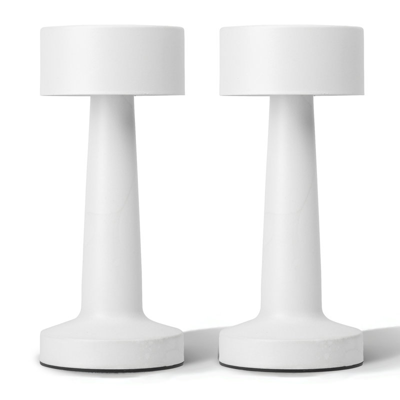 Ensemble de 2 lampes de table Bell + Howell Chelsea à DEL rechargeables, Blanc
