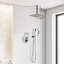 10" Bathroom Luxury Combo Set Ceiling Mounted Rainfall Shower Head And Handle System-1815633913