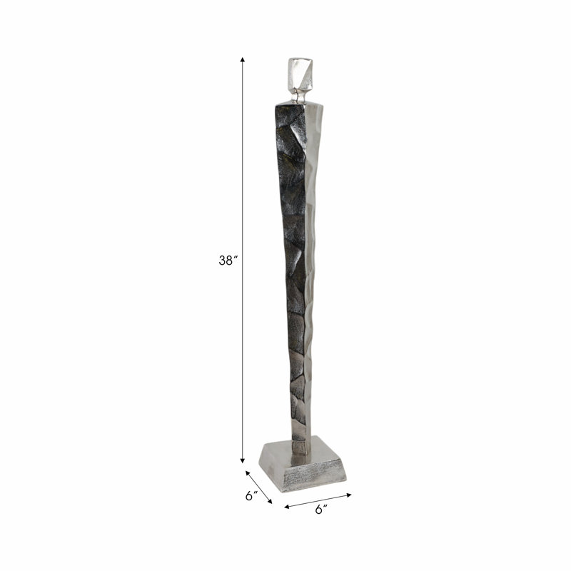 Sagebrook Home 32" Amiens Small Silver Statuary, 38" H x 6" W x 6" D
