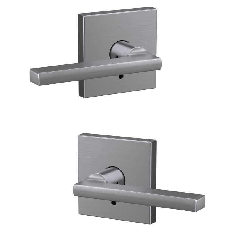 Custom Latitude Non-Turning Lever with Collins Trim, Satin Chrome