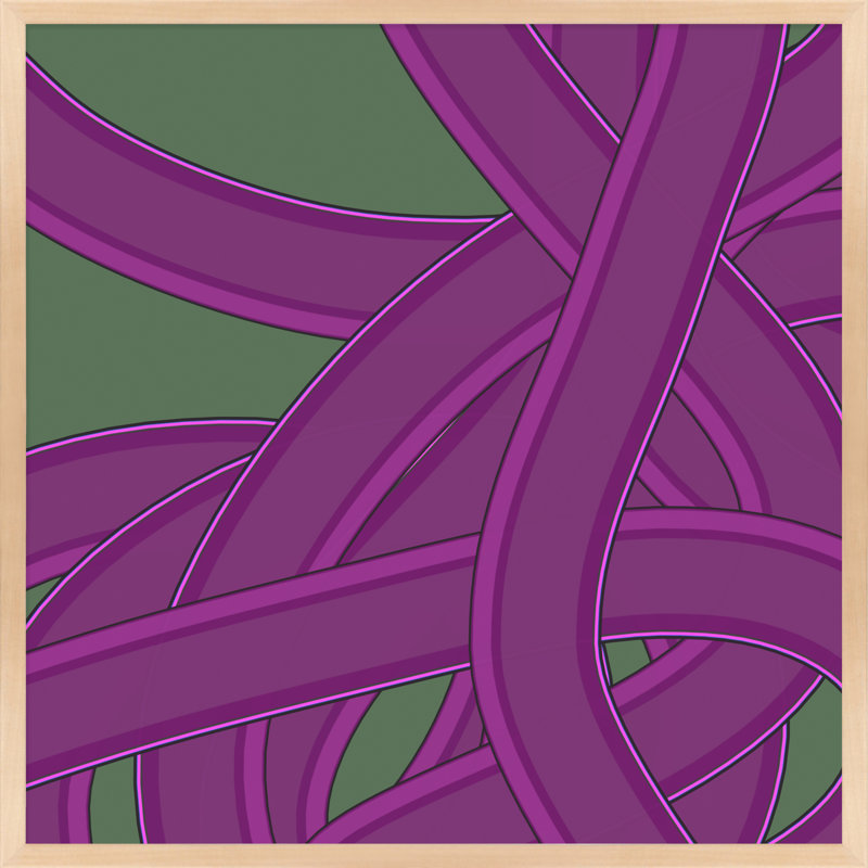 Tangled Twist Print by Jacques Pilon, 24" H x 24" W x 1.25" D, Brown