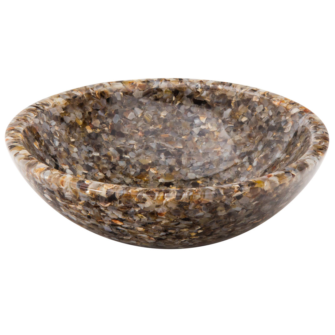 Athena Agate Stone Circular 400mm Countertop Basin